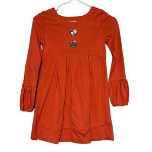 Hannah Banana Girl’s 6X Dress Long Sleeve Orange READ